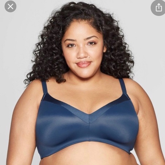 Plus Size Wirefree Bra - Auden™ Smart Blue 42G - Picture 1 of 5